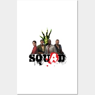 Left 4 Dead Squad (black) Posters and Art